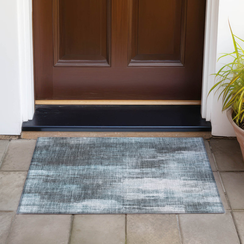 Caseville Abstract Indoor / Outdoor Rug, Rectangle 1'8" x 2'6"