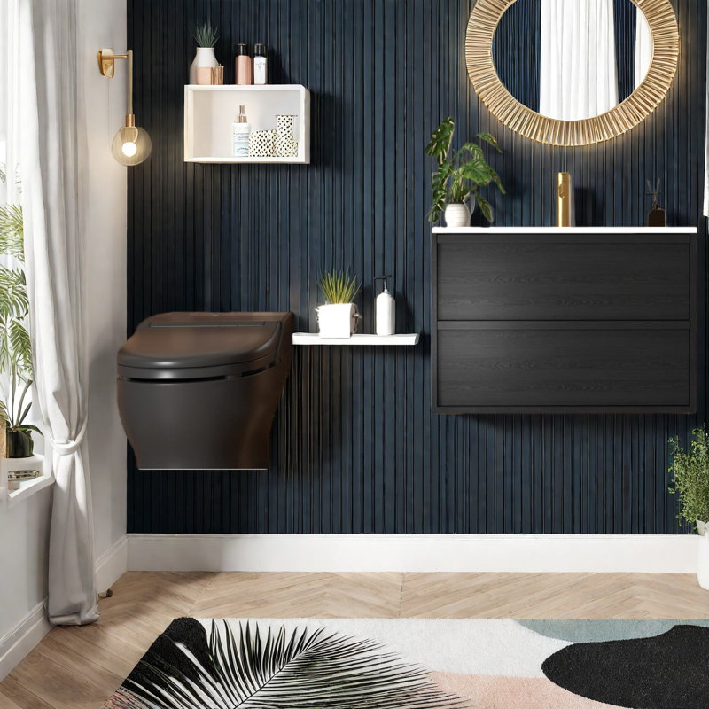 Meuble-lavabo moderne (doit inclure le meuble-lavabo et le lavabo) avec rangement