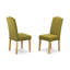 L'ensemble de table de salle à manger 3 pièces contient une table de salle à manger rectangulaire avec Dropleaf et 2 chaises de cuisine en tissu Parson, 30 x 48 pouces, chêne-918463148-918463127-918463120
