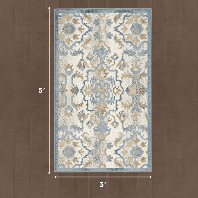 Laura Ashley Marwood, Bleu multi, Rectangulaire 3 pi x 5 pi