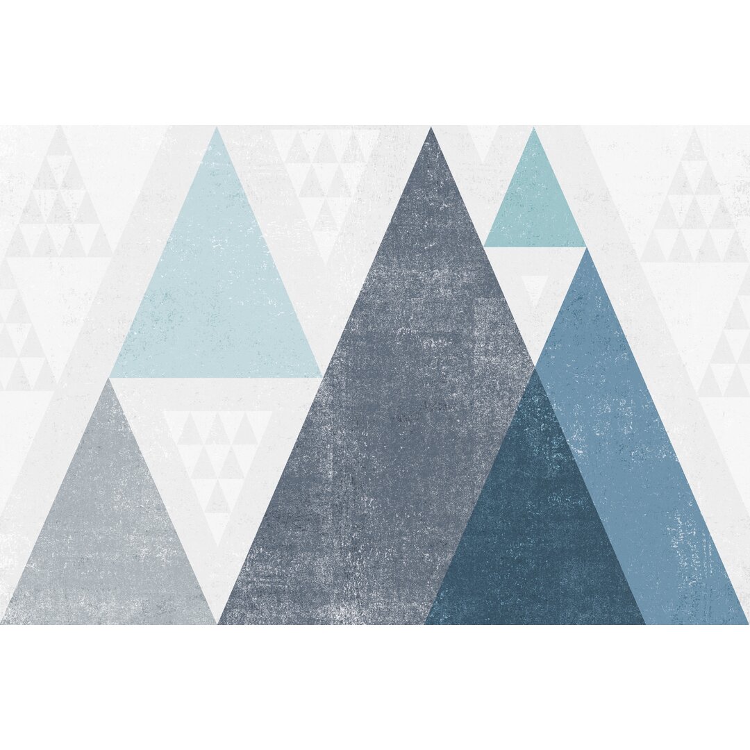 Leinwandbild Mod Triangles I Blue von Michael Mullan