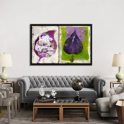 "# 2 Color Leaves" par Luz, impression sur toile