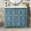 Armoire de salle de bain Retro Blue 36 po, lavabo en céramique, bois massif et matériau, aspect vieilli, charnières à fermeture en douceur, organisateur de meuble-lavabo intérieur spacieux en bleu, construction, poignées cachées, caractéristique,