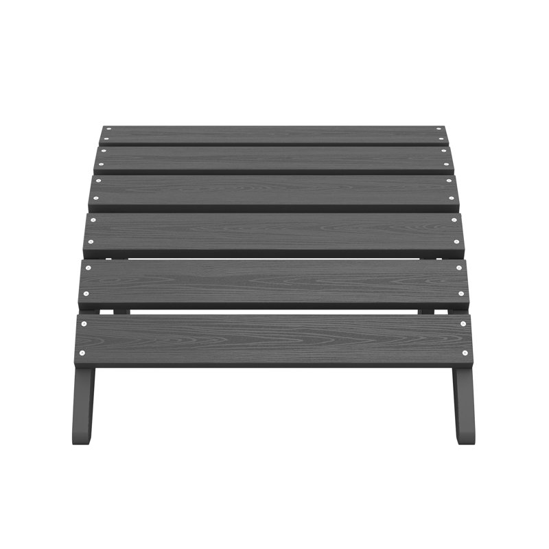 Wolak Classic Outdoor Adirondack Folding Ottoman, Grey