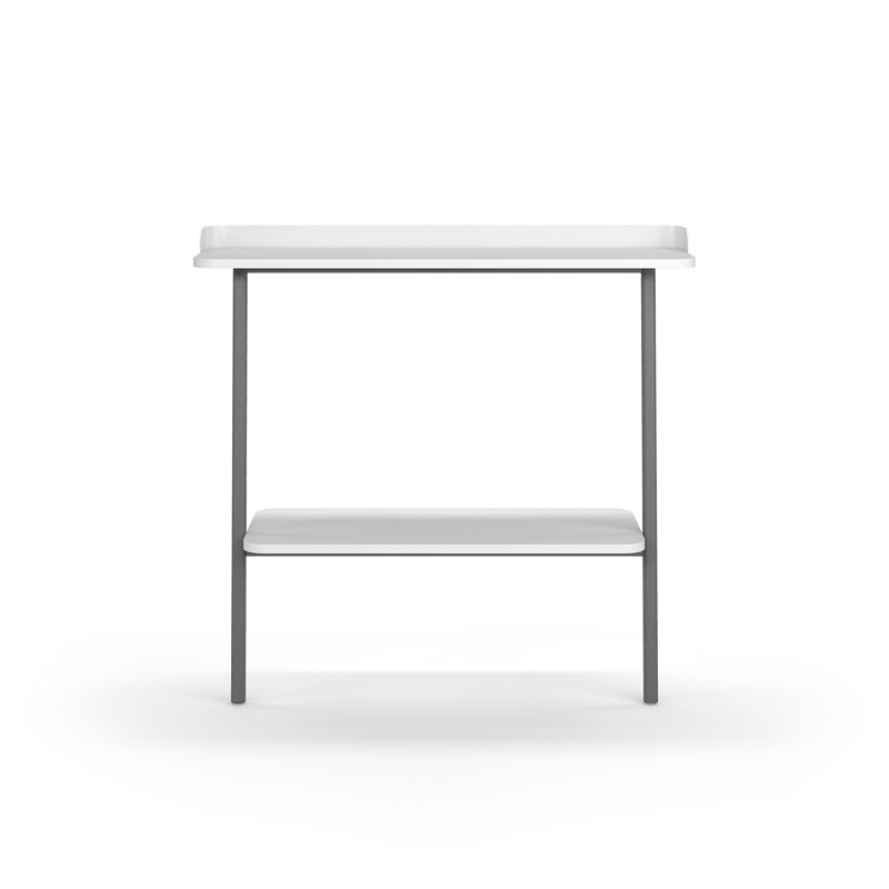Ahmednur 111cm Console Table, Grey, White