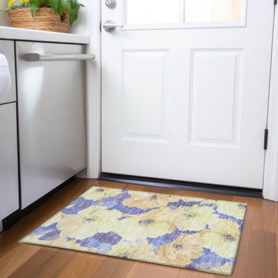 Machine Washable Indoor/Outdoor Claudian ACN1548 Wheat Rug