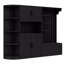 Armoire de vestibule multifonctionnelle de gauche à droite (peut être utilisée séparément) avec rangement et 4 crochets, armoire de rangement / arbre d'entrée 2 en 1 pour le salon, la cuisine et le couloir, noir-794734616
