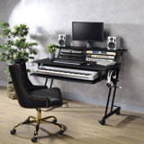 Music Recording Studio Desk with Keyboard Tray