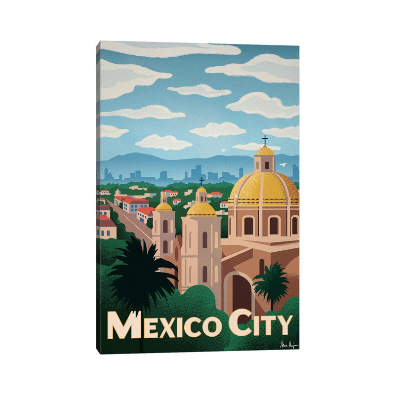 «Mexico City» par Idea Storm Studios - impression sur toile tendue, H 18 po x l 12 po x 1,5 po