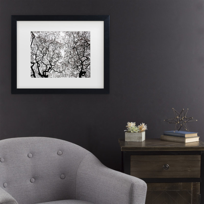 « japanese érable spring abstract », reproduction de photo sur toile, H 11 po x l 14 po x P 0,5 po, Cadre noir