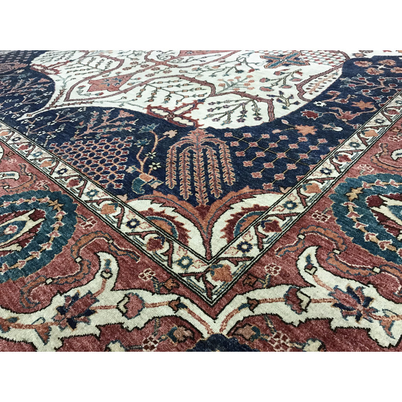 Tapis rouge noué à la main de haute qualité