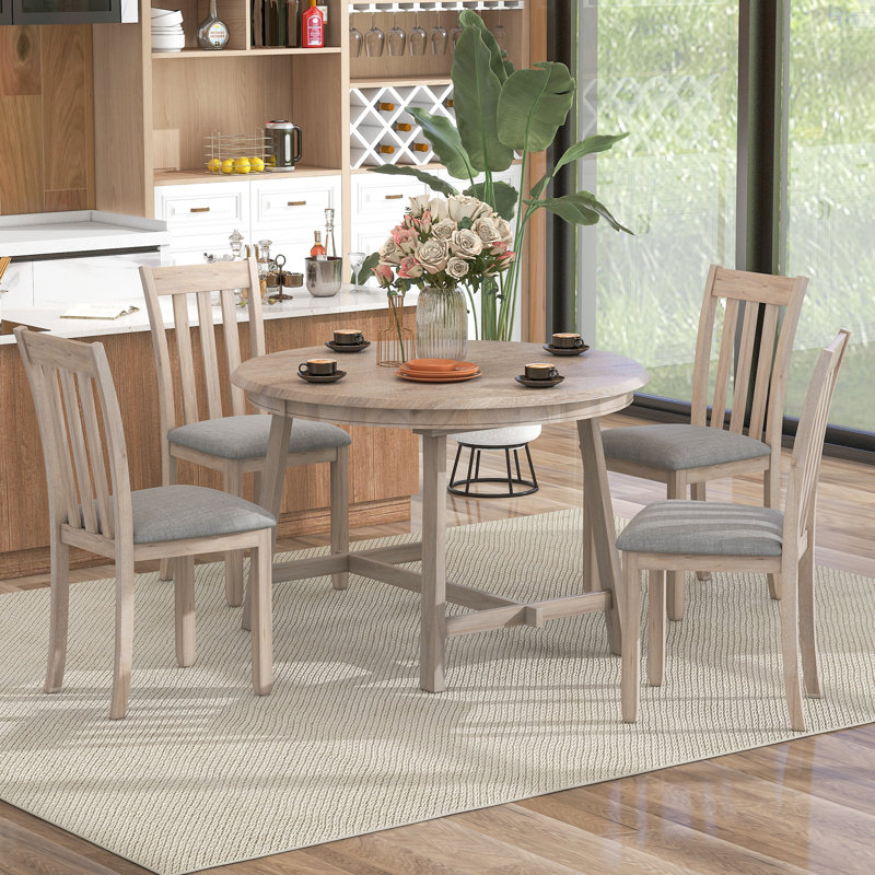 Drida Extendable Dining Set, Brown, Brown