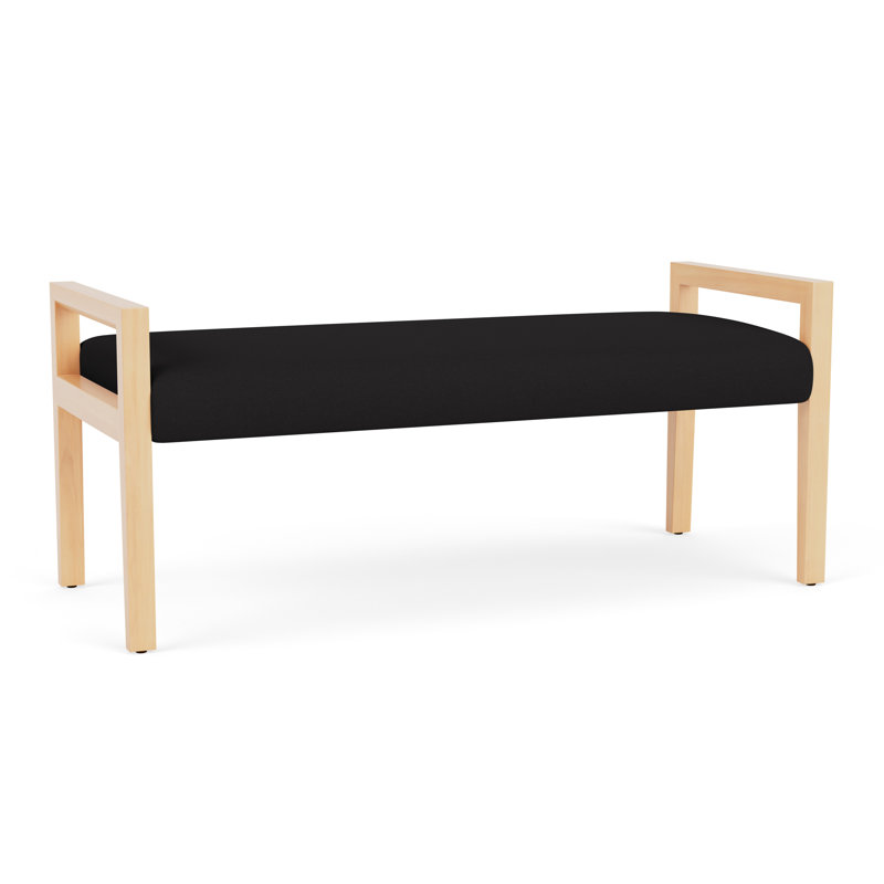 Banc en bois 2 places Brooklyn, Naturel, Open House Black
