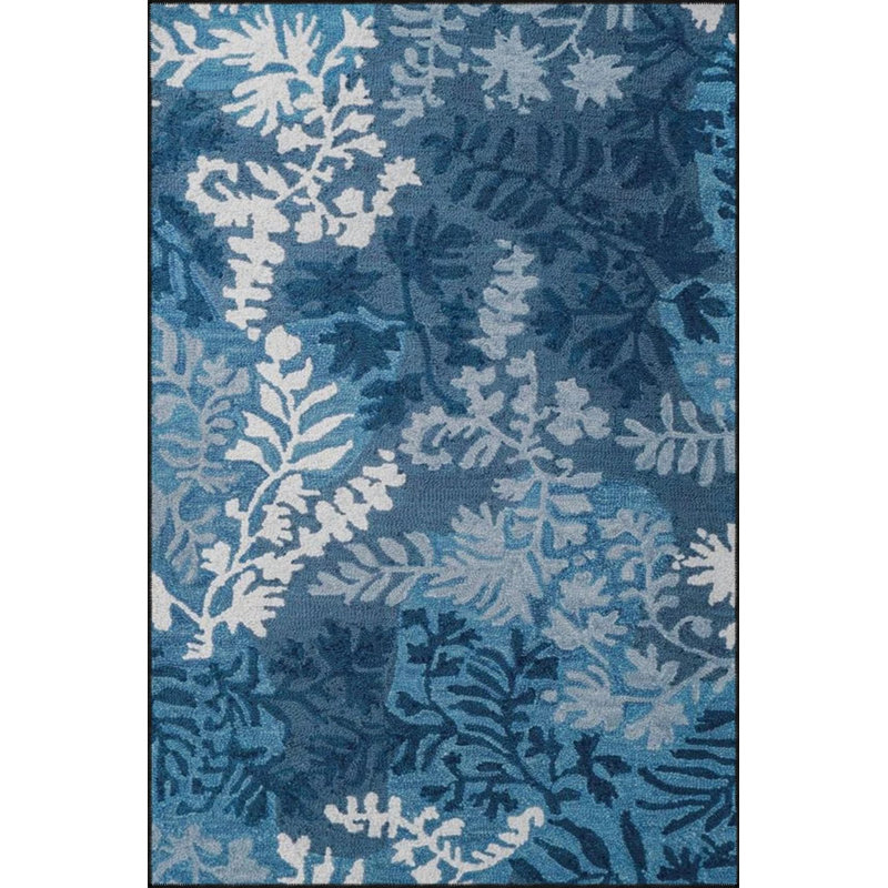 Decorative Washable Carpet With Ice Flower Pattern, Round 3'4"