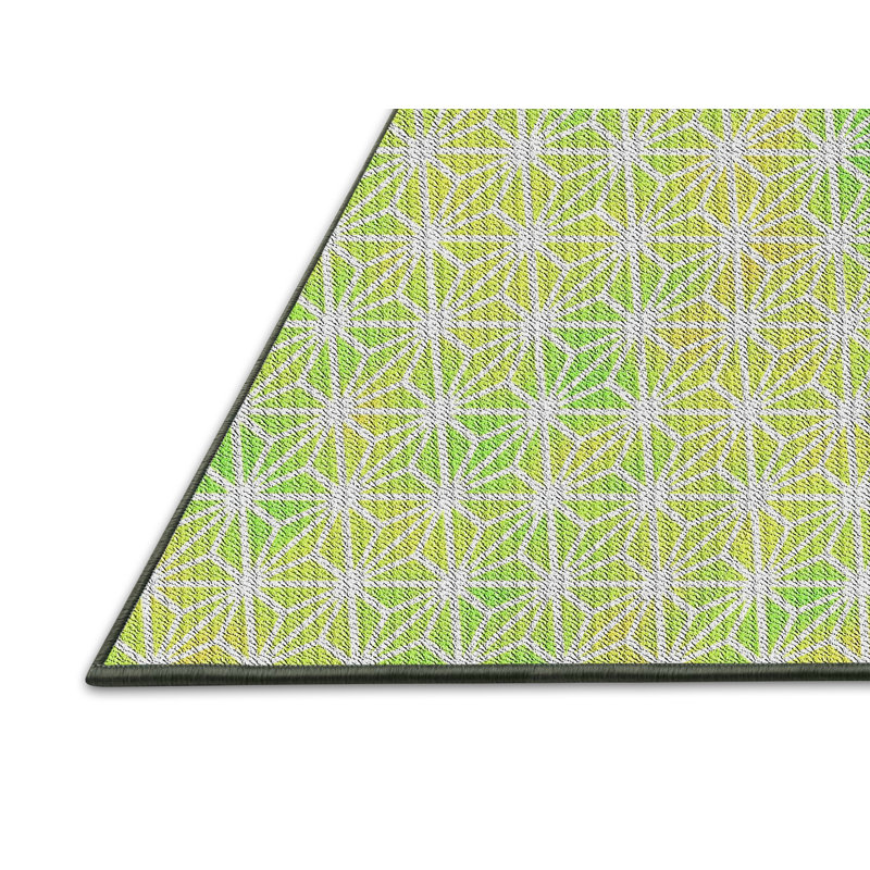 Tapis vert à motif géométrique Satterblanc, Rectangle 8 pi x 10 pi