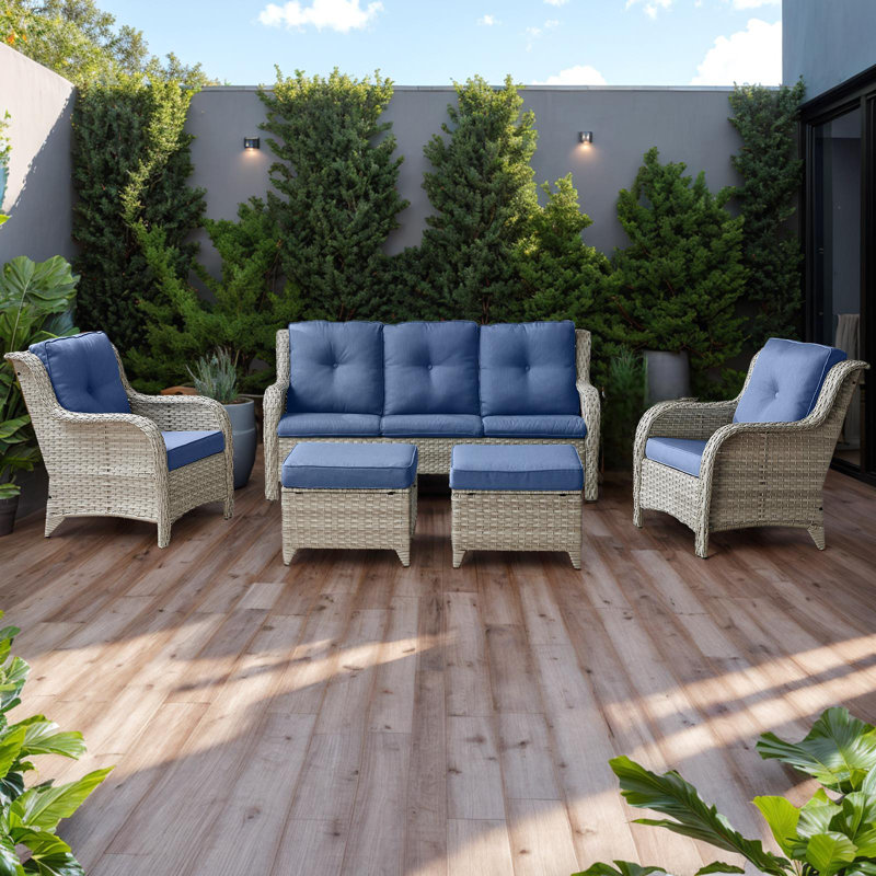 Miamoon 7 - Person Patio Conversation Sets with Cushions