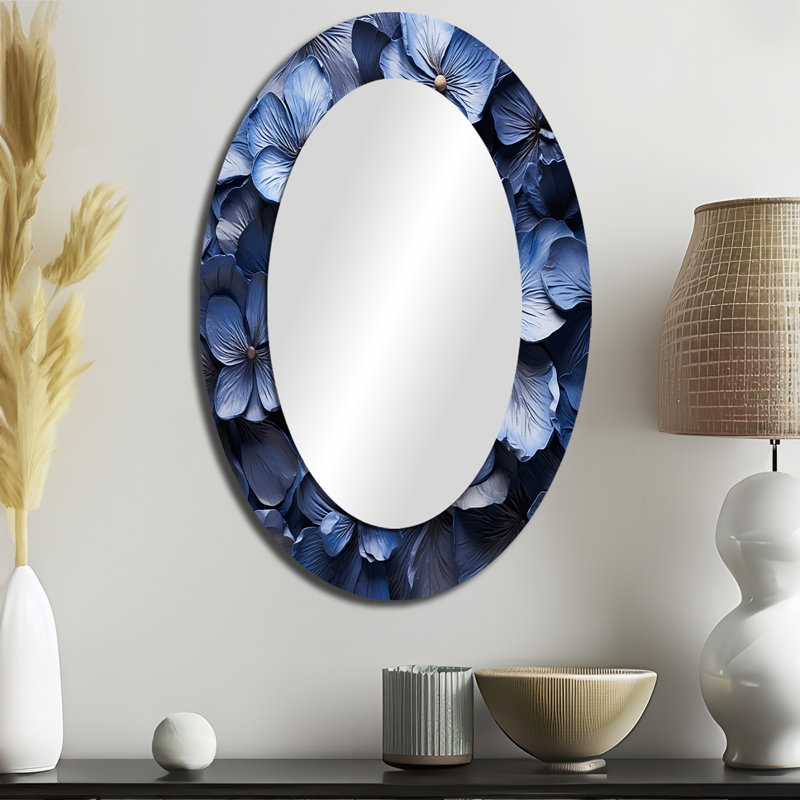 Miroir mural bleu traditionnel Adorned, 36" H x 24" W