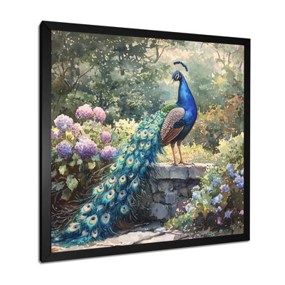 Hamon, paon en pleine exposition I - oiseau, art mural