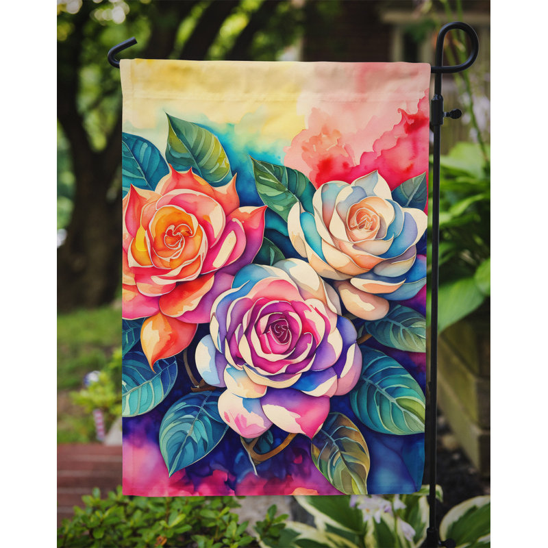 Drapeau de jardin double en polyester H 15,5 po x l 11,25 po