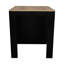 Square Counter-Height Dining Table with Open Shelves, Black and Brown Particle Board, 36.2-Inch, Seats 4