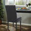 Chaises de salle à manger confortables en cuir PU noir, style moderne pour un usage domestique