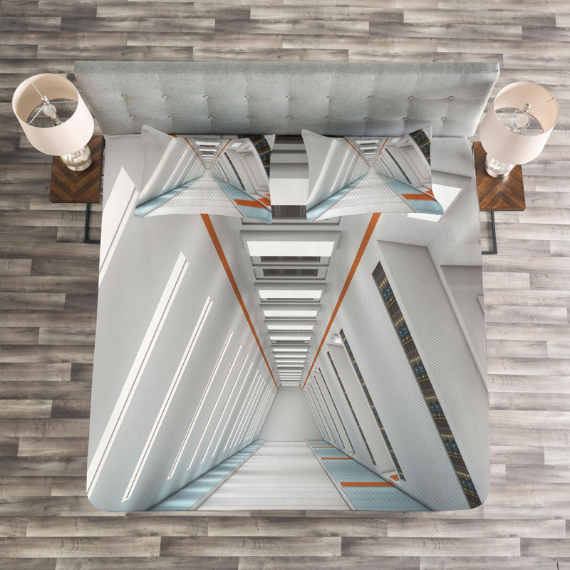 Outer Space Modern & Contemporary Coverlet, King Coverlet + 2 Shams
