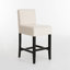 Tabouret de comptoir 2 pièces Kd, tissu beige, bois, P 18,04 po x l 21,83 po, H 36,8 po, paire de tabourets, base en bois massif, base en bois massif, 18,04 po, profondeur 21,83 po, largeur 37,73 po, finition contemporaine