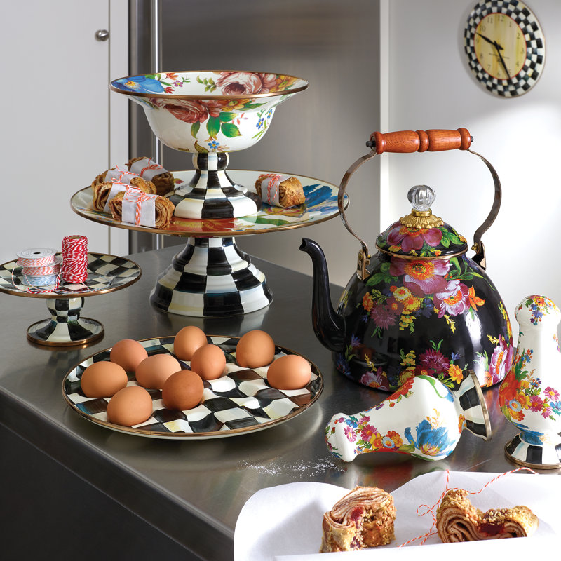 Courtly Check Pedestal Platter