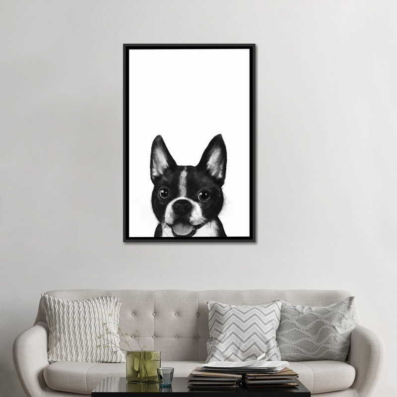 «Boston» par Laura Graves, reproduction sur toile, H 26 po x l 18 po x P 1,5 po, Toile avec cadre noir