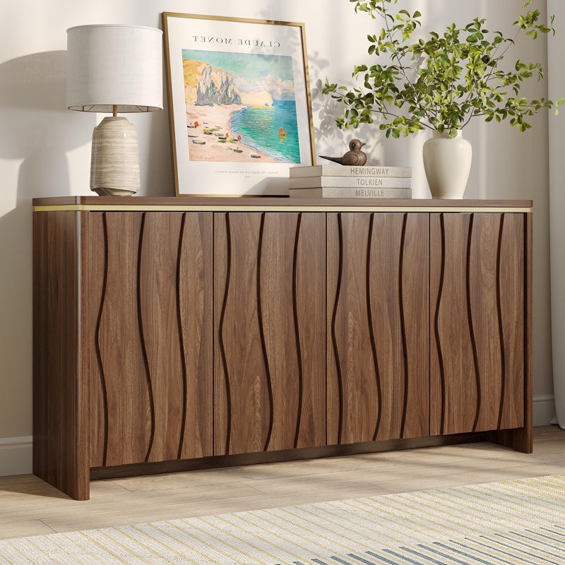 Buffet avec crédence Accent, Walnut