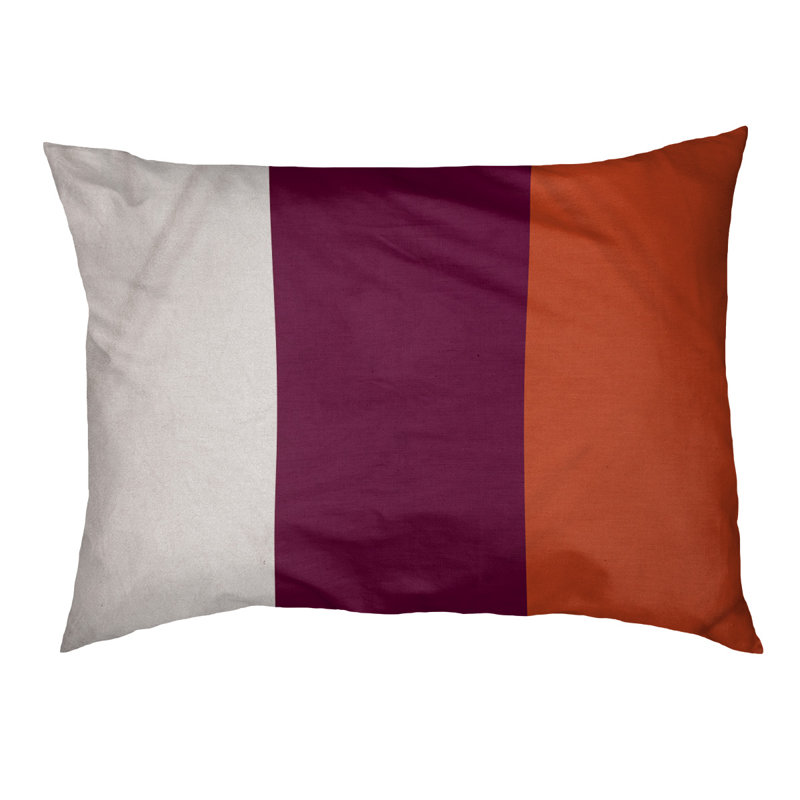 Coussin Miami, Très grand (l 50 po x P 40 po x H 7 po), Milieu marron / orange