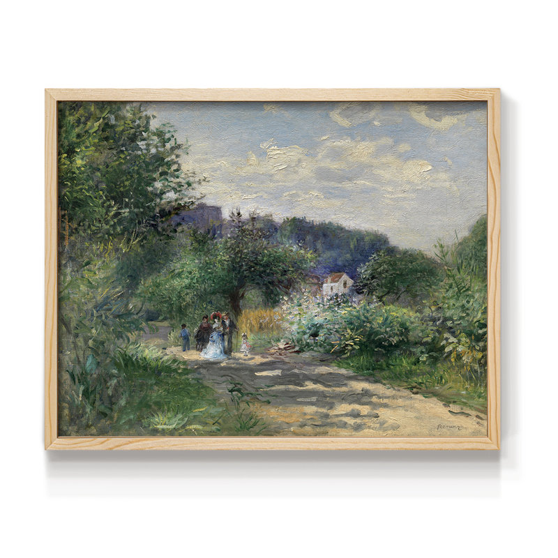 A Road in Louveciennes - Reproduction encadrée - Restickable, H 8 po x l 10 po, Naturel