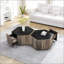Table basse hexagonale en bois rustique rétro-287968942-287968912
