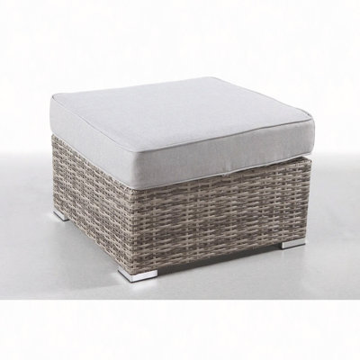 Fully Assembled Outdoor Ottoman With Cushion