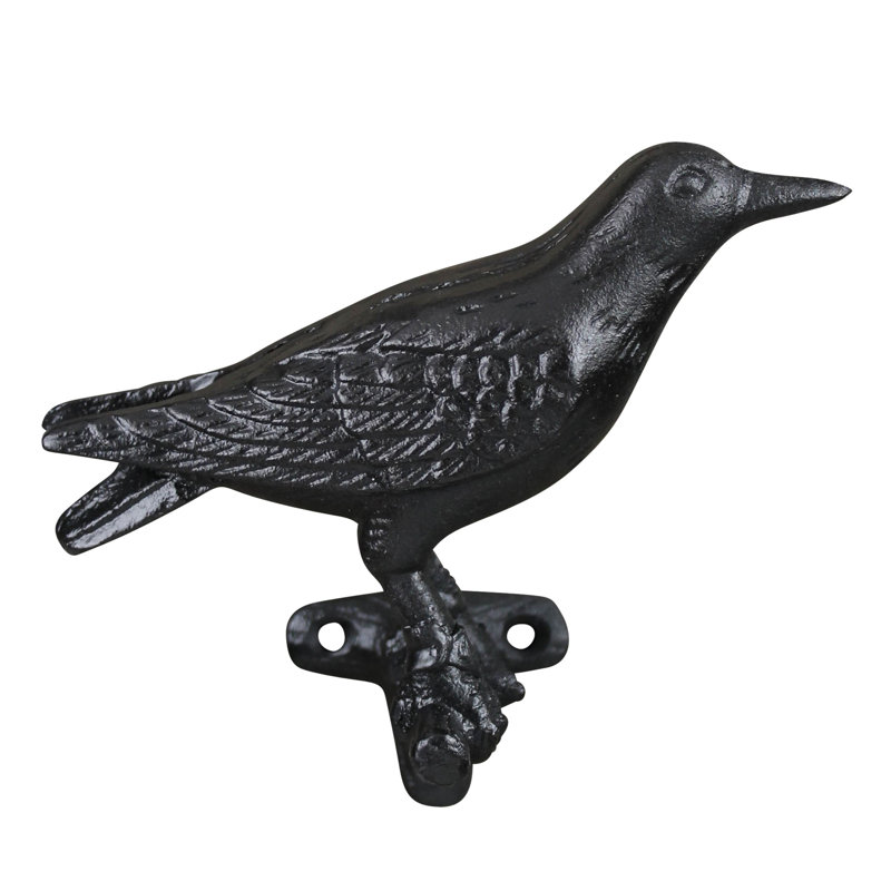 Crow On Twig, Cast Iron