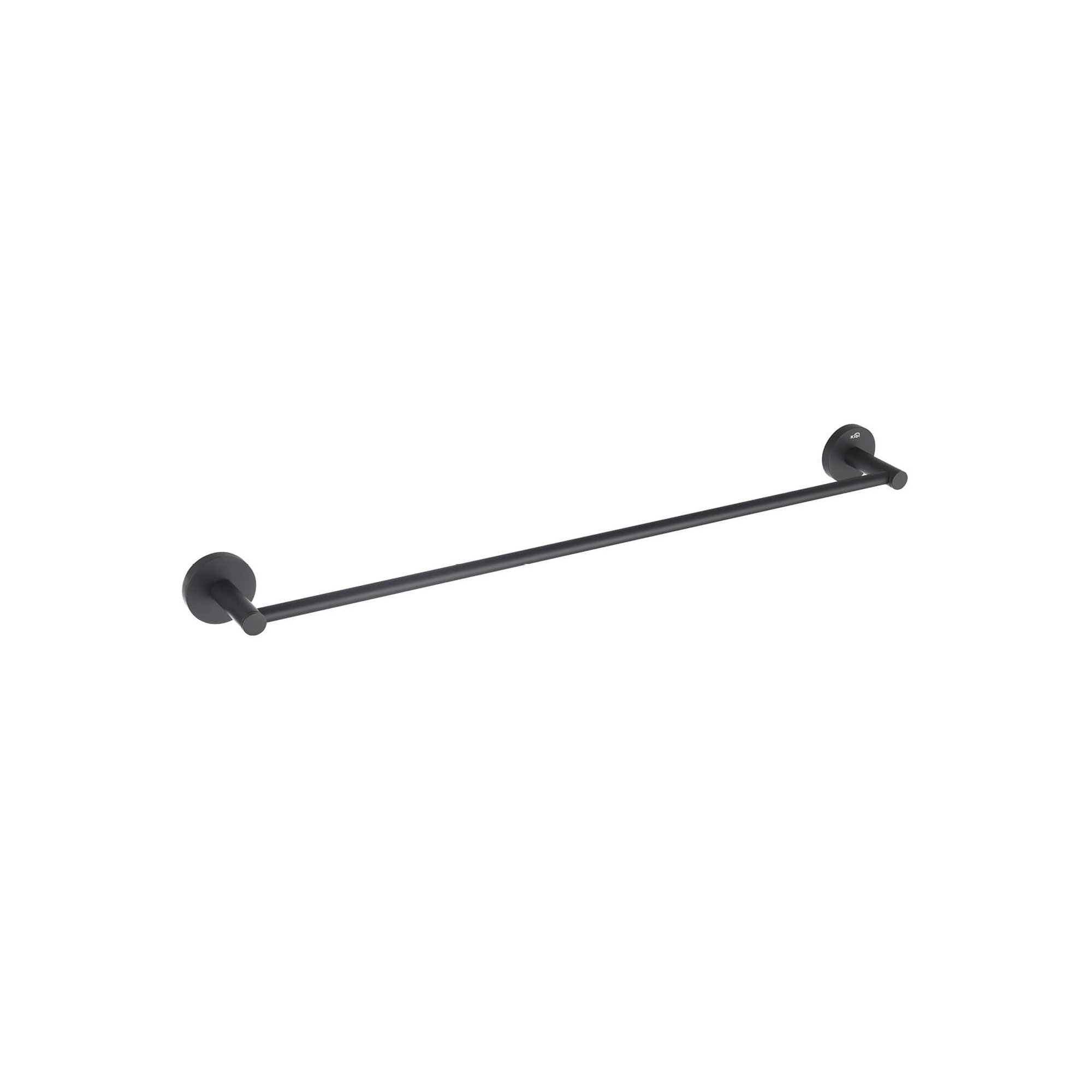 Wall Mounted Towel Bar, 2.13" H x 24" W x 2.88" D, Matte Black