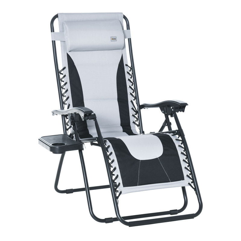 Armod 89cm Long Reclining Zero Gravity, Light Grey