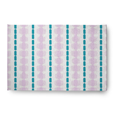 Tapis en chenille à rayures aquarelle