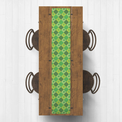 Rectangle Argyle St. Patrick's Day Polyester Table Runner