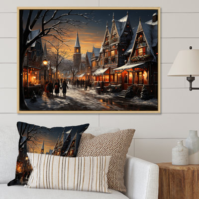 Winter Village Carnival II, reproduction d'art sur toile