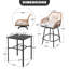 Ensemble de 5 barres de patio pivotantes avec coussins, conception en rotin torsadé tissé à la main-1053744902