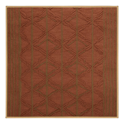 Machine Washable Trellis Brown Area Rug