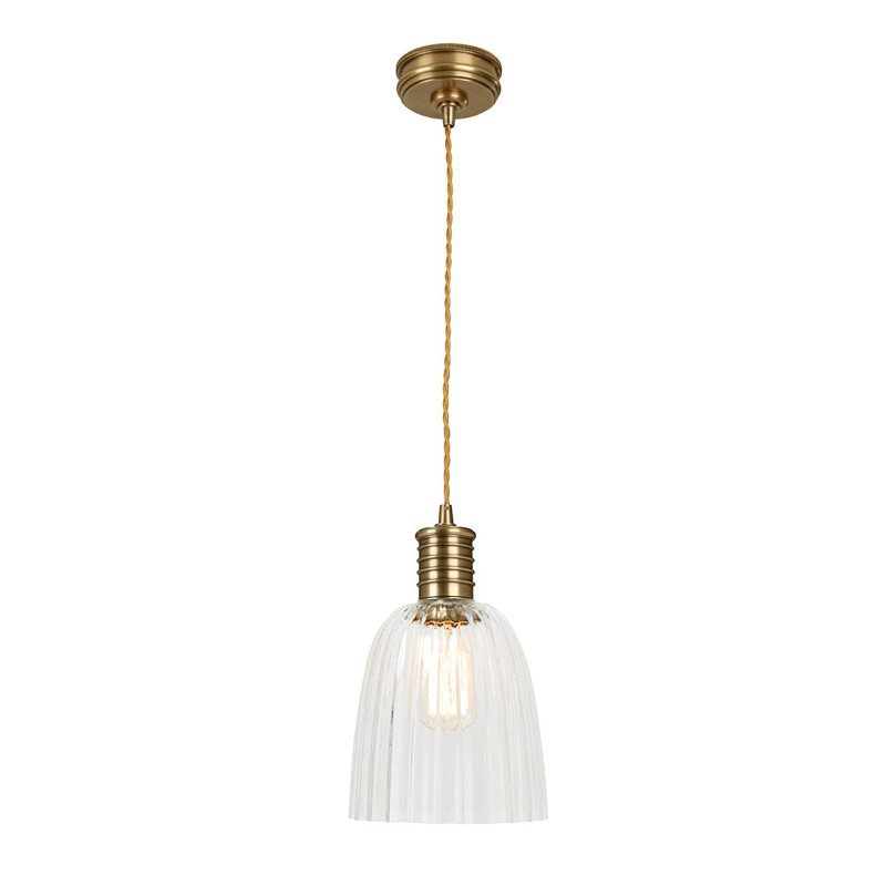 Lowell 1 - Light Bulb Pendant, Aged brass