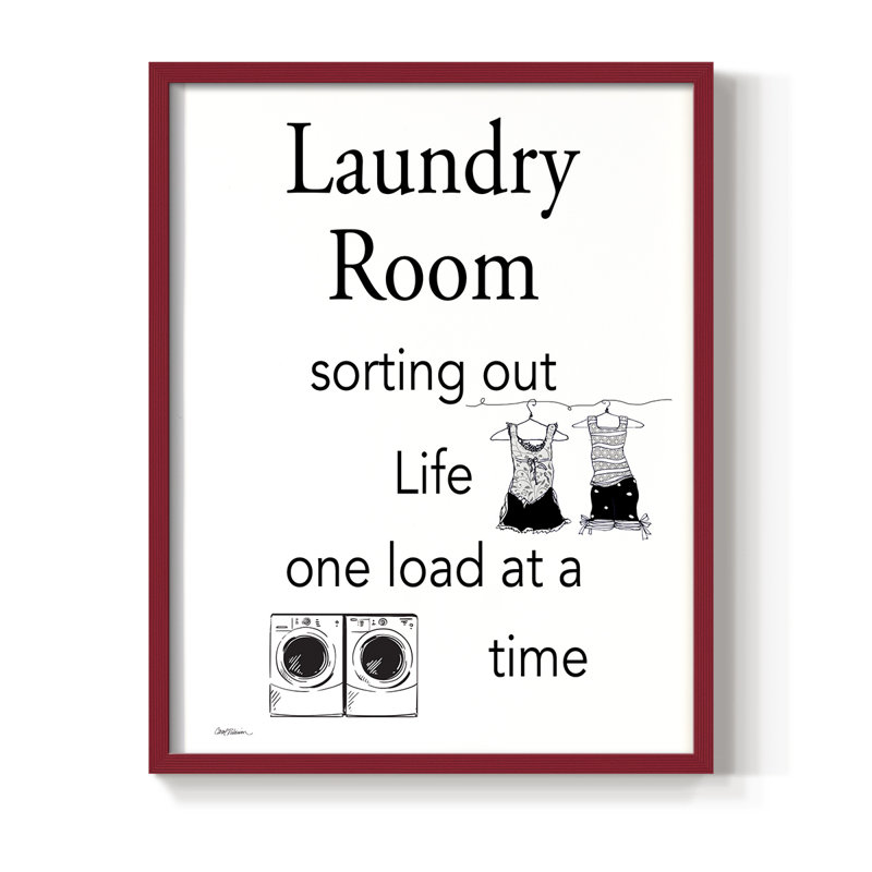 One Load at a Time Framed Print - Solid Wood, 11" H x 9" W, Red
