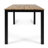 Wood Outdoor Eating Table With Iron Base, 72.67" X 34" 30 Dining Black Frame,