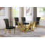 Kennise Glass Top Double Pedestal Dining Set-143224505-143224504-143284090