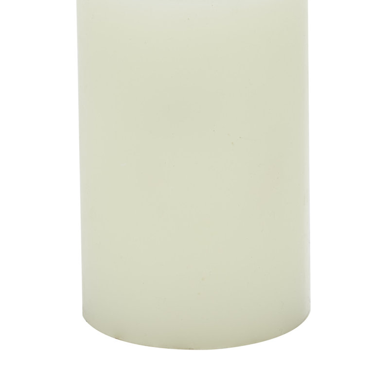 Ensemble de 3 bougies sans flamme Coastal, Crème, H 5 po x l 3 po / H 4 po x l 3 po / H 3 po x l 3 p