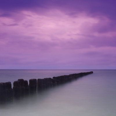 Purple Pier Wall Mural 250cm H x 318cm W