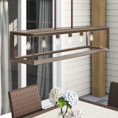 Rhodes Warm Bronze 6 -Bulb 6.5'' H Outdoor Chandelier
