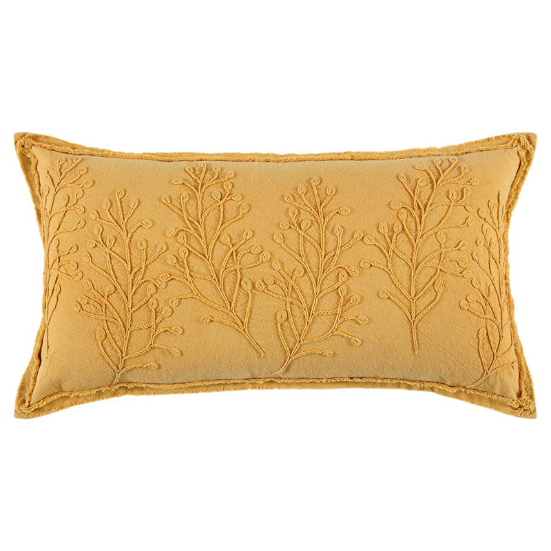 Coussin 14 "X 26" Tone on Tone, Jaune